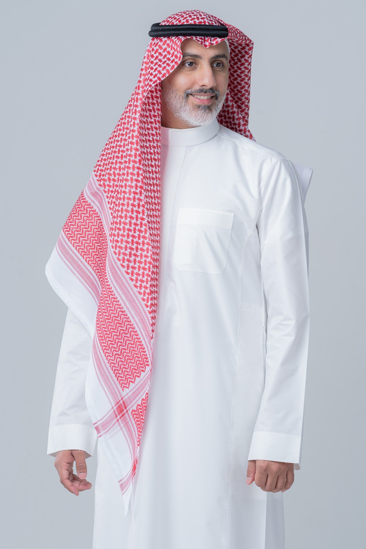 Al Shiaka Venieri Shemagh for men – Red