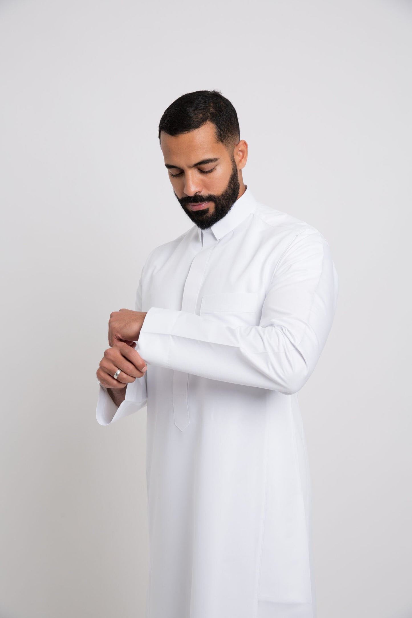 Thobe Classic Zipper, Qalab, Men, White