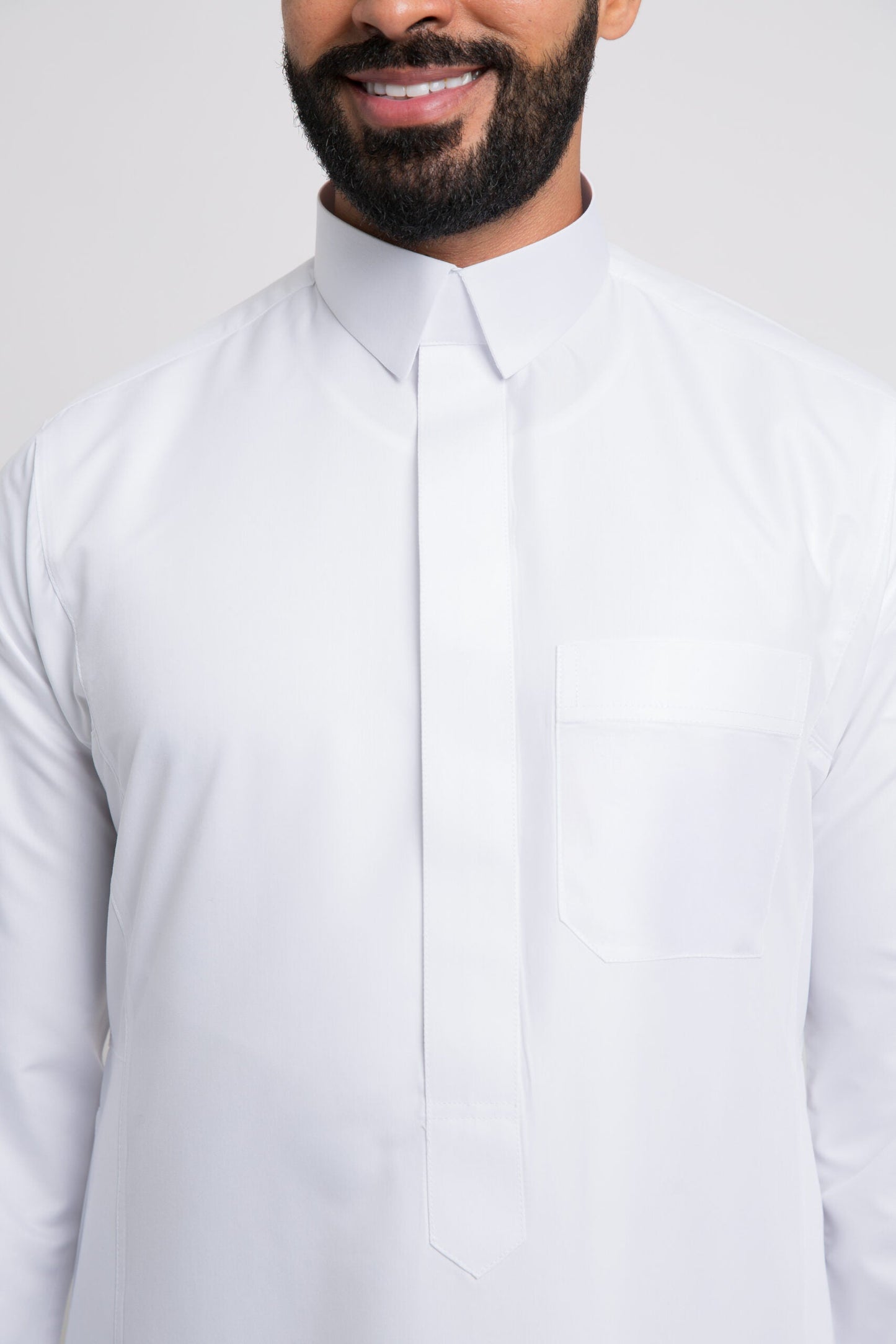 Thobe Classic Zipper, Qalab, Men, White