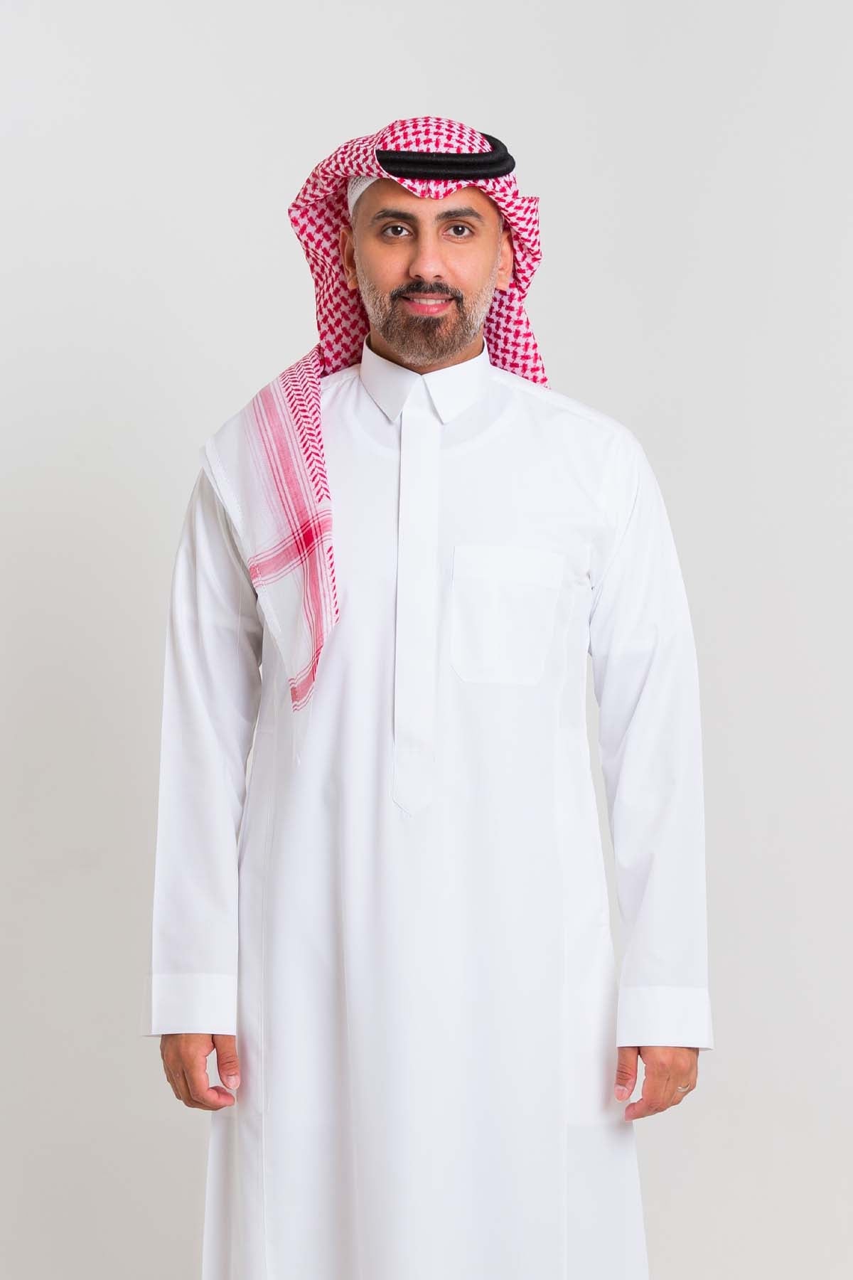 Business Prime, Thobe, White, Qalab collar, sleeves