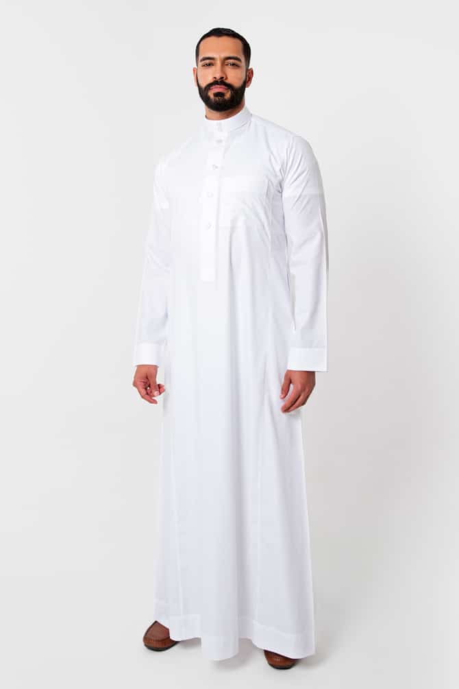 Thobe Classic Buttons, Men, White