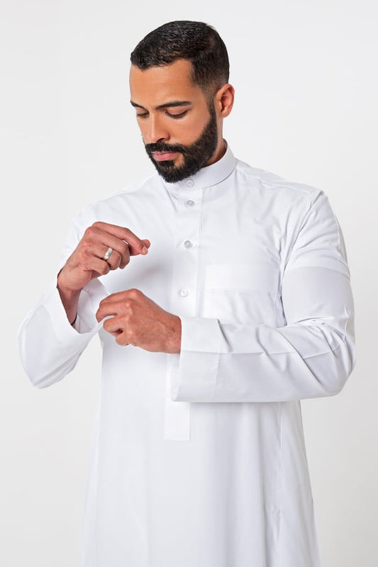 Thobe Classic Buttons, Men, White