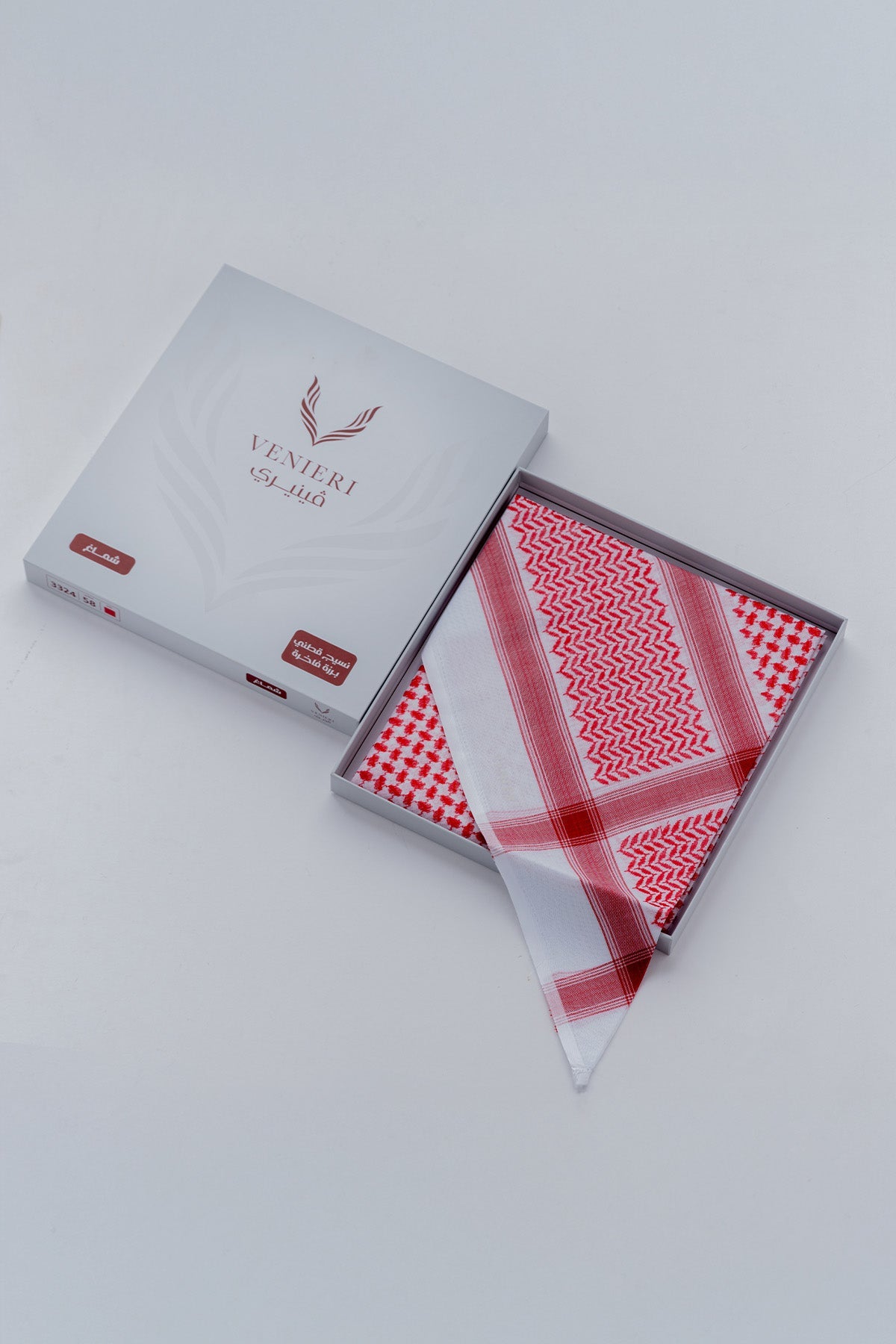 Al Shiaka Venieri 2 Shemagh for men – Red